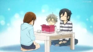 hori and miyamura sitting together