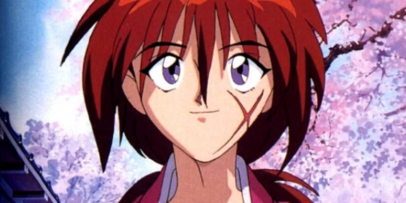 Kenshin crying while holding died women