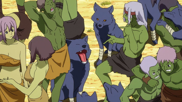 hobgobling and wolfs dancing together